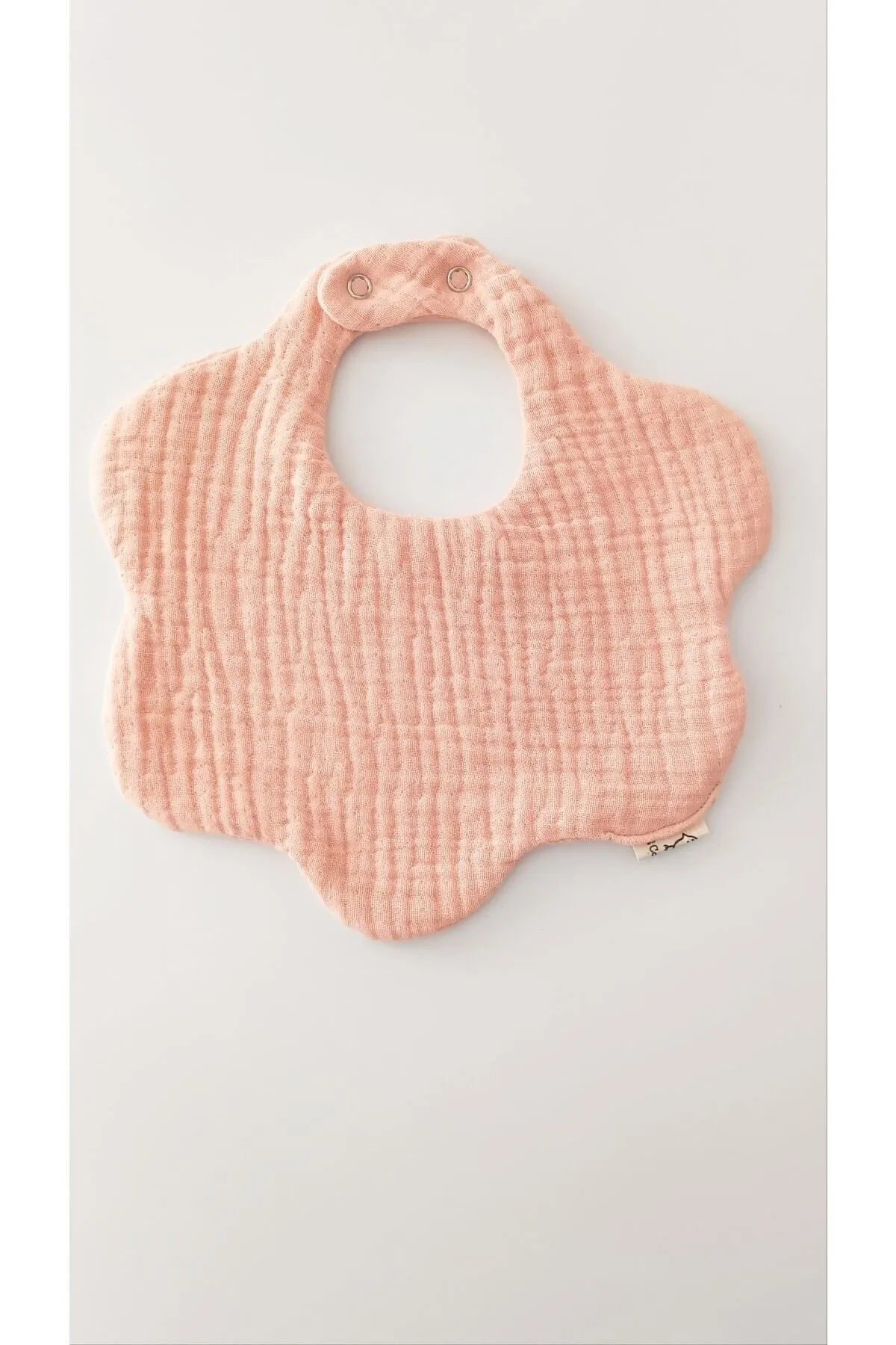 O&G Collection 3'lü %100 Pamuklu Organik Soft Renkler 8 Katlı Müslin Bebek Önlük / Salya Önlüğü/nikel Free Çıtçıt görsel 2