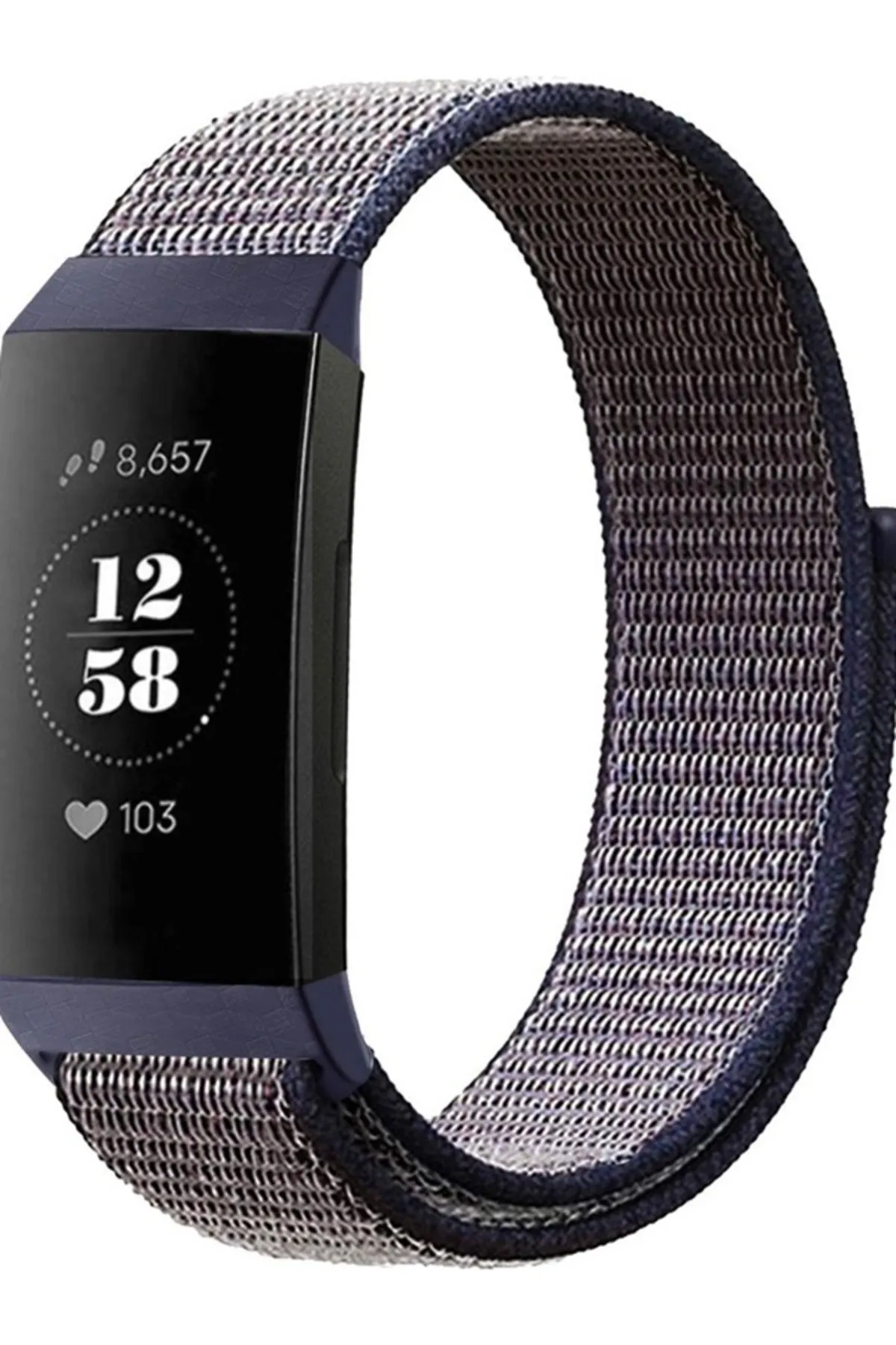MarkaCase Fitbit Charge 6 İçin Dokuma Kordon - Koyu Mor