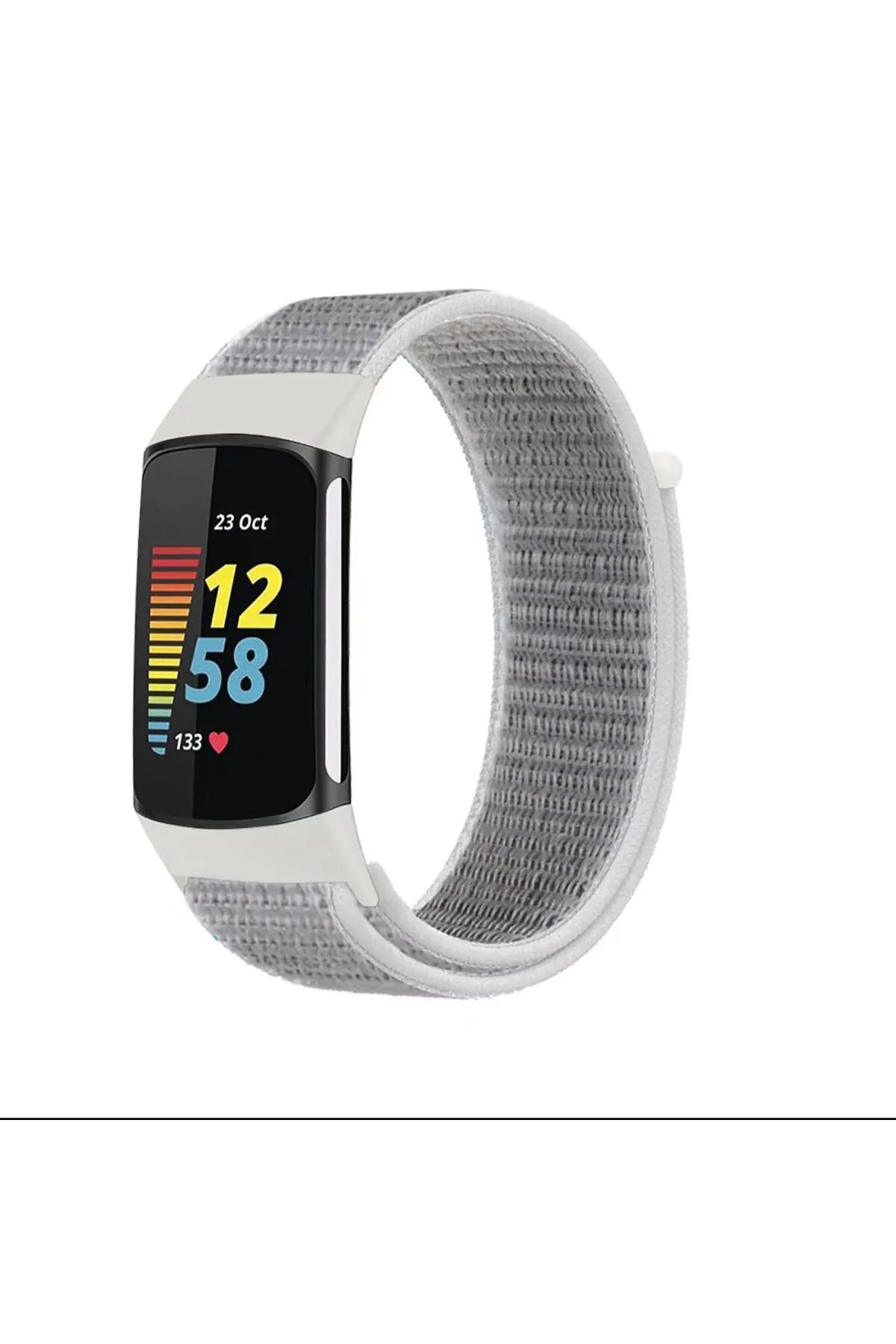MarkaCase Fitbit Charge 5 İçin Dokuma Kordon - Beyaz
