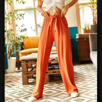 GButik's BELİ LASTİKLİ KUMAŞ PANTOLON