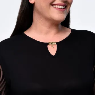 GButik's Büyük Beden Kolları Dantelli Bluz
