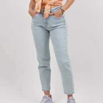 GButik's Mom Jean Pantolon Açık Renk Taşlanmış