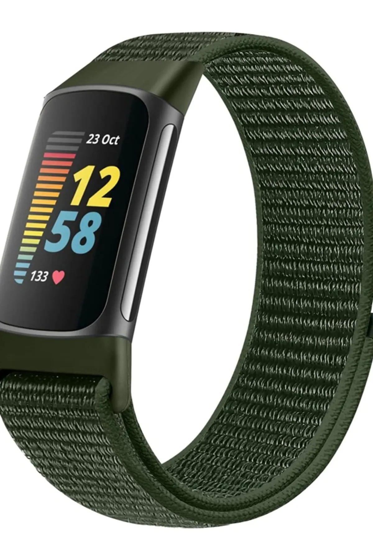MarkaCase Fitbit Charge 6 İçin Dokuma Kordon - Koyu Yeşil