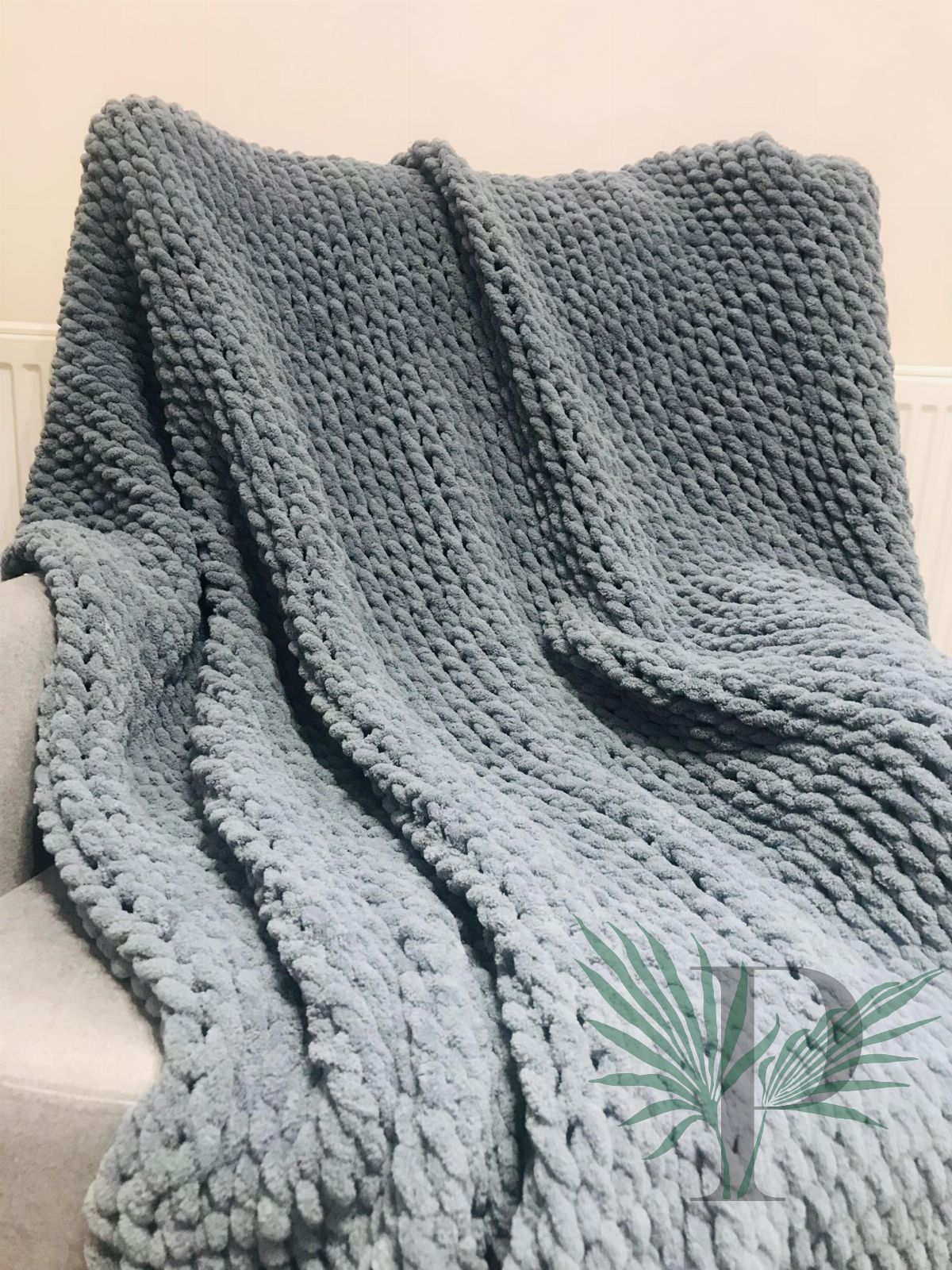 Palm Puffy Gri 150x200cm Tek Kişilik Battaniye