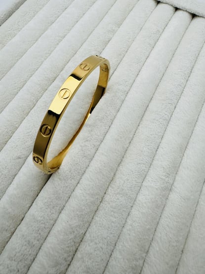 316L çelik gold cartier model vidalı kelepçe