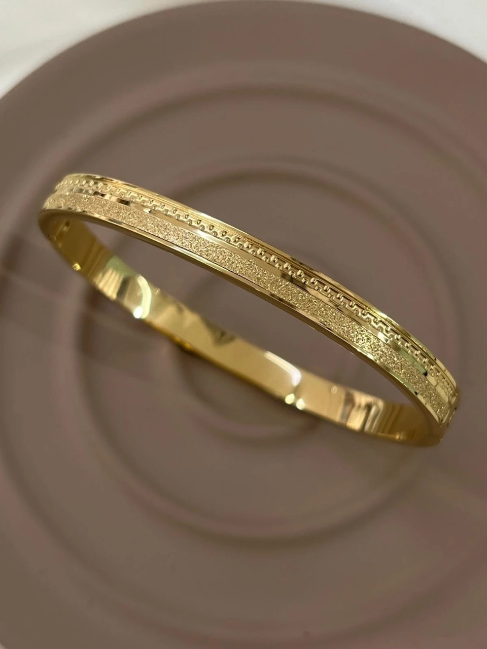 316L çelik gold şerit simli kelepçe