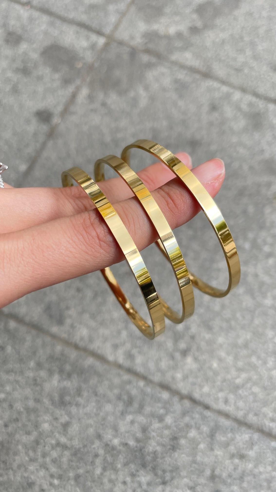 316 l çelik gold kalın model ajda bilezik