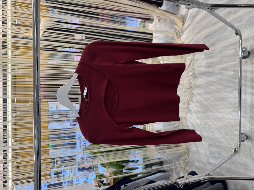 DİA DİSENO Pencere Detaylı Bordo Bluz