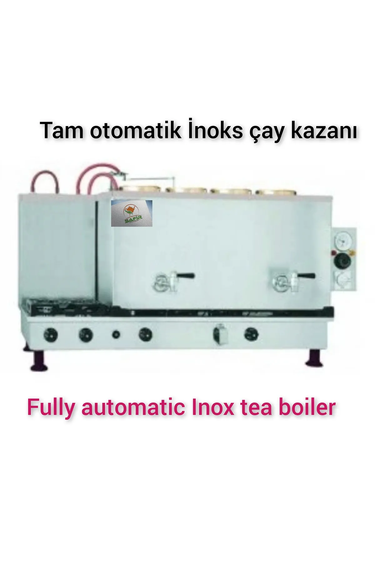 SAFİR ÇAY KAZANLARI 4 demlikli inoks çay kazanı tam otomatik elektrikli ve tüplü çay ocağı çay semaveri