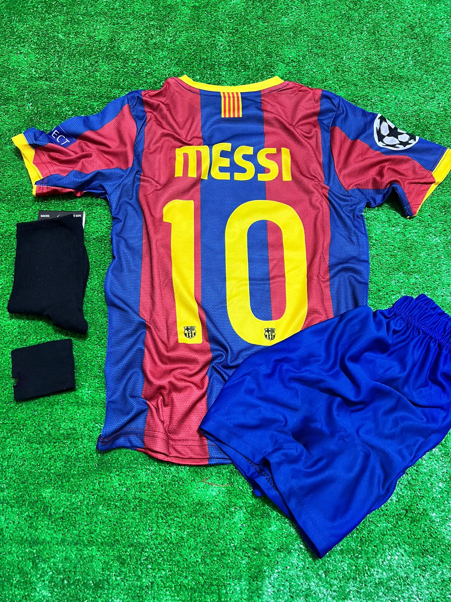 F.c B.a.r.c.e.l.o.n.a 2015 Şampiyonlar Ligi Finali Lionel Messi Nostalji Çocuk Forması (MAVİ KIRMIZI)