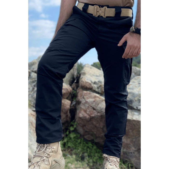 siyah renkli 7 cepli kargo cepli airsoft outdoor taktik pantolon