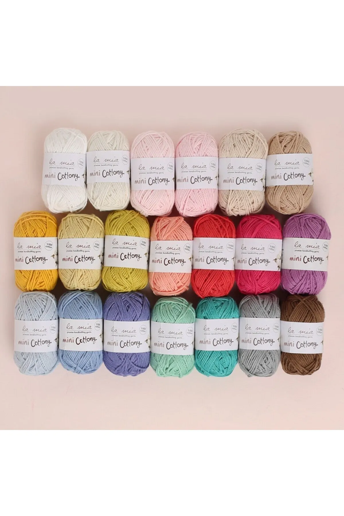 La Mia Mini Cottony 20li Paket 25g Renkli El Örgü İpi - 33845