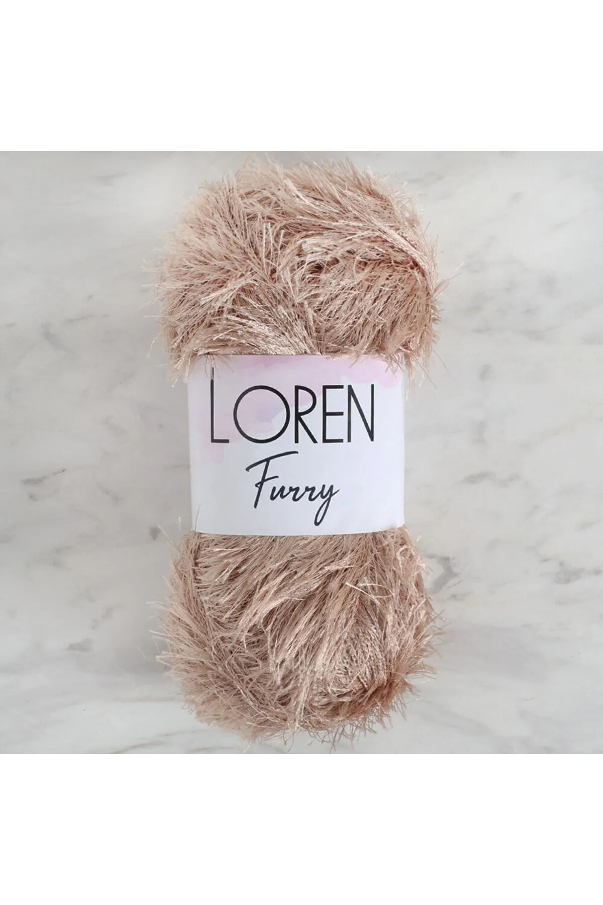 Loren Furry Bej El Örgü İpi - RF053 - 34060 görsel 3