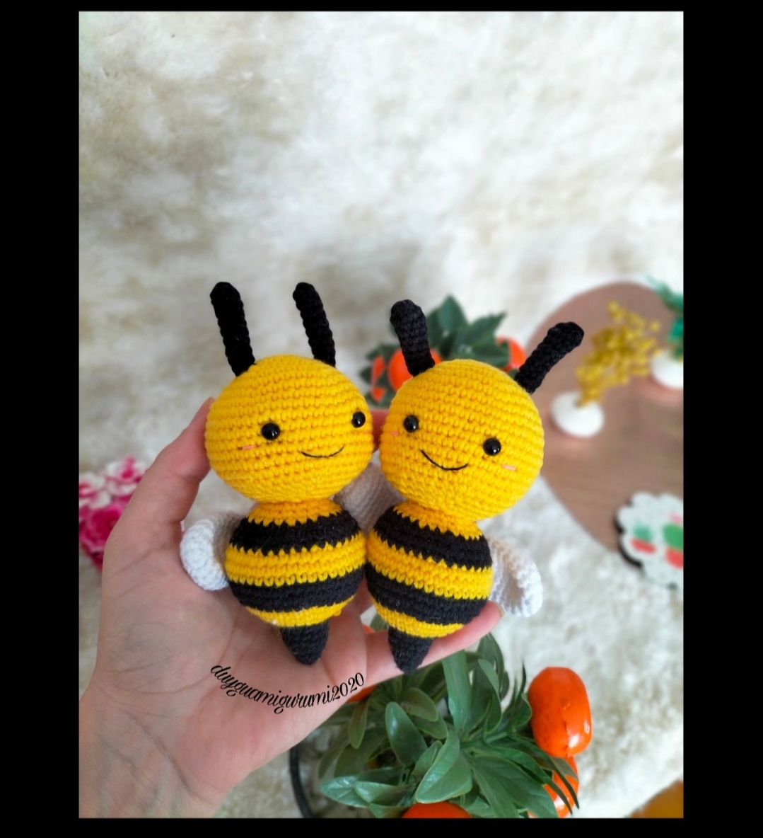 Amigurumi arı oyuncak minik hediyelik örme arı
