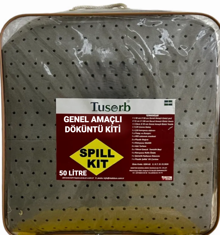 PAZAR10/ Genel Amaçlı Dökülme Kiti 50 Litre