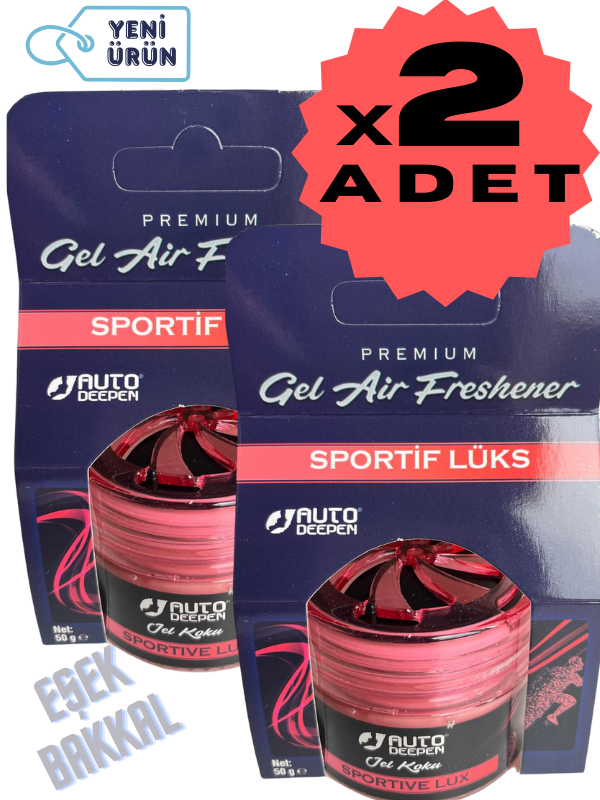 2Lİ Sportif Lüks Premium Oto Jel Koku Araba Parfümsü Jel Koku
