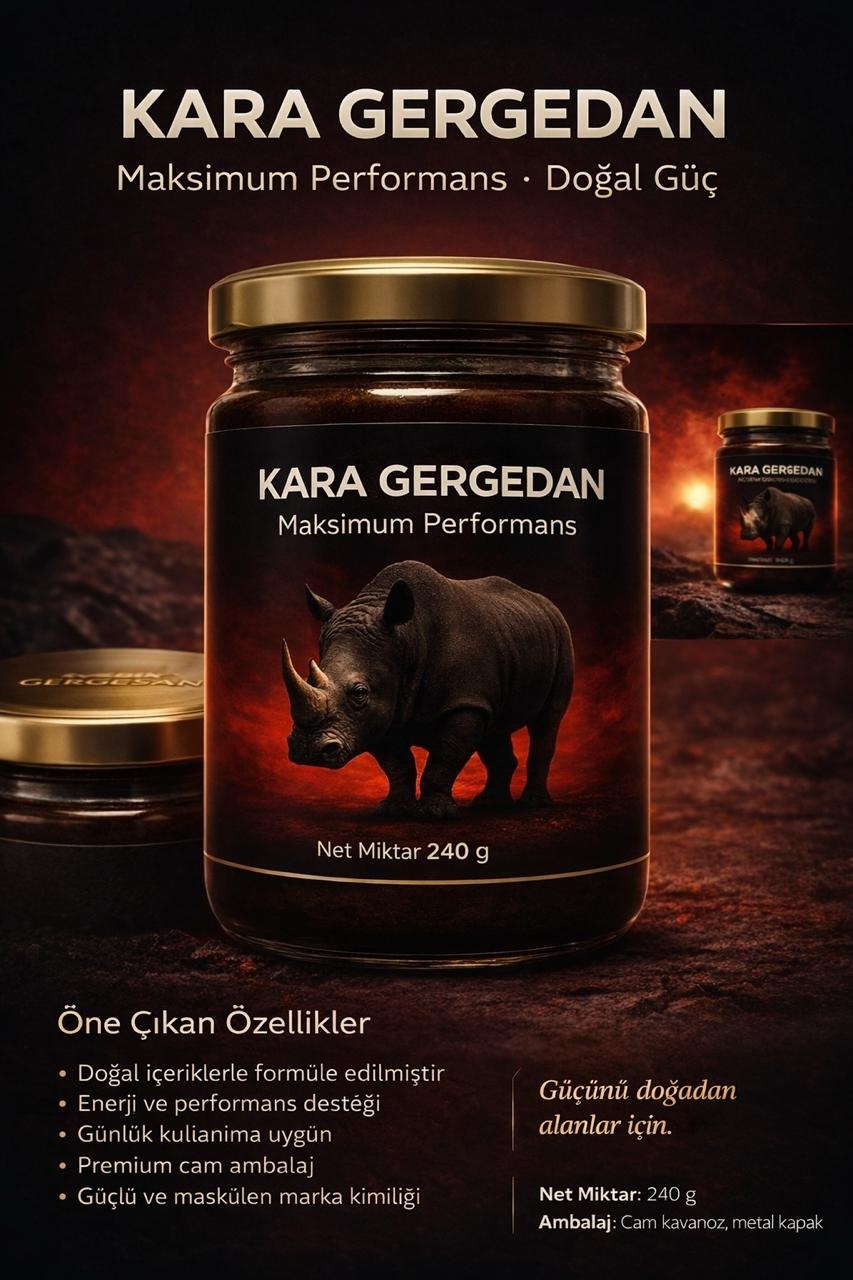 KARA GERGEDAN Performans Macun 2 x 240 gr + Efsane Güç görsel 2