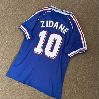 SPORMAN Efsane Zidane Nostalji Forması özel Fransa mavi 1(MAVİ)