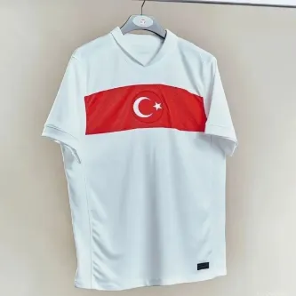 SPORMAN Beyaz Türkiye Milli Takım Forması Beyaz Tişört Halı Saha Forması