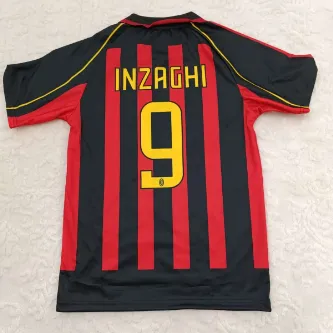 Pele Sport Milan'ın I.n.z.a.g.h.i Özel Tasarım Futbol Forması(SİYAH-KIRMIZI) 3435