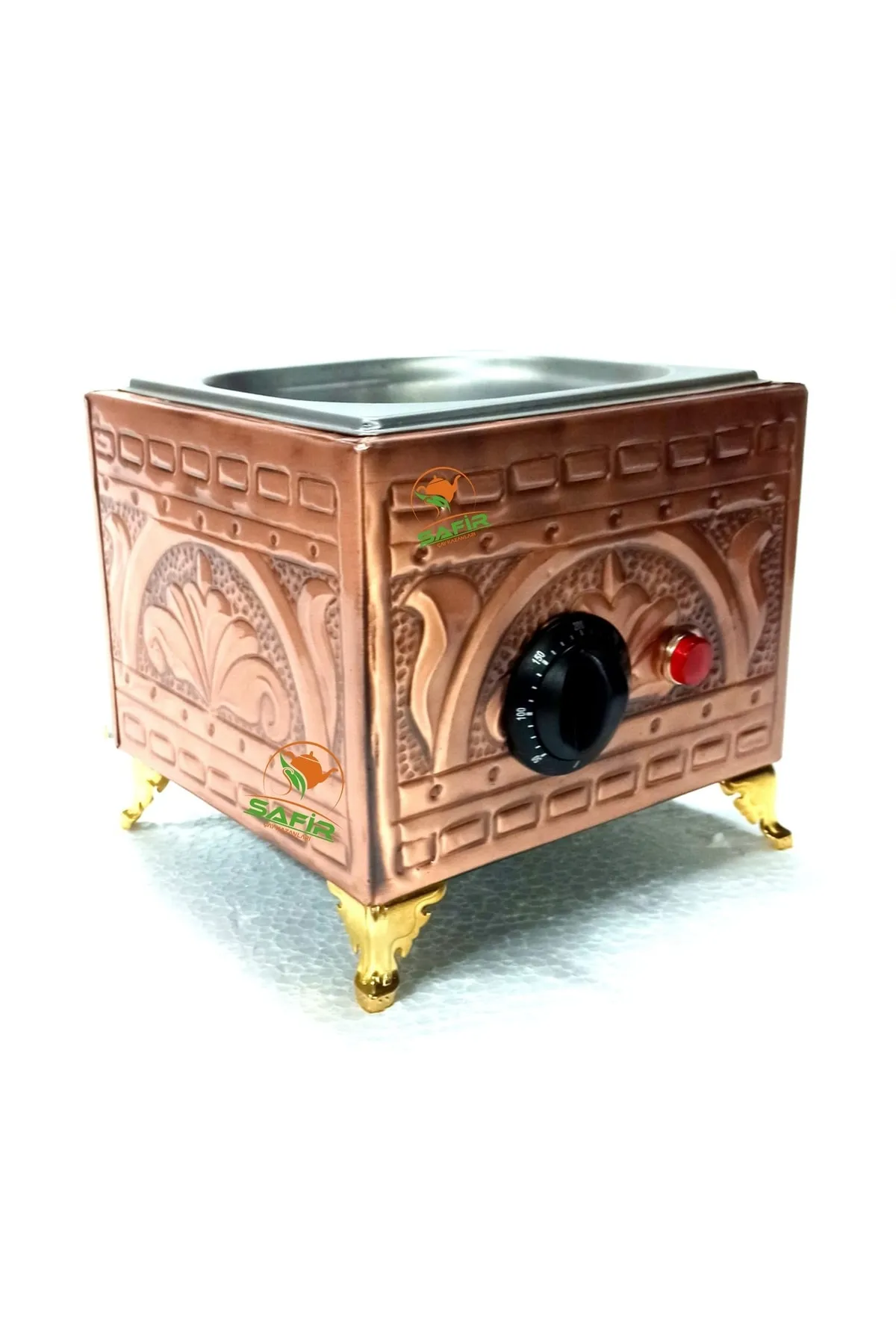 SAFİR ÇAY KAZANLARI Safir Bakır Kumda Kahve Makinesi Küçük Boy 19x18 Cm Bakır Kumda Kahve Bakır Renk Safir Çay Kazanları görsel 4