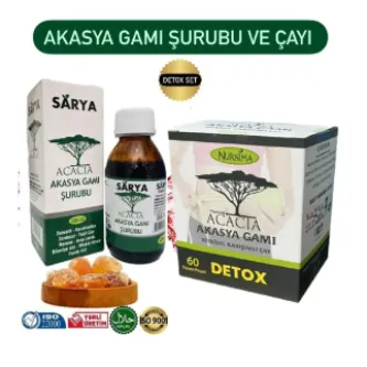 SARYA COSMETİC Acacia Akasya Gamı Şurubu ve Akasya Gamı Çayı Detox Seti