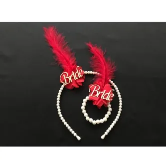 SavBrand Incili Bride Taç Ve Bilekliği Bekarlığa Veda Kına Gecesi Gelin Nedime