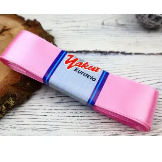 SavBrand Süs Malzemeleri Saten Kurdele 4 Cm Pembe