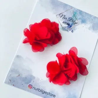 SavBrand Kırmızı Colourful Kız Çocuk Klipsli Özel Günler Doğum Günü 23 Nisan Bayram