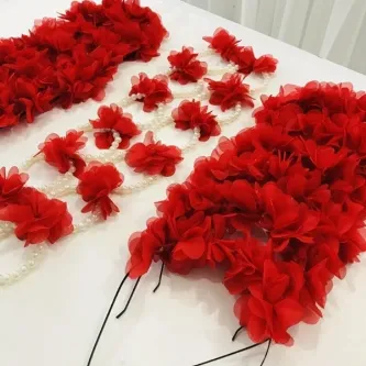 SavBrand Nedime Bileklik Ve Nedime Taç Set (28 PARÇA)