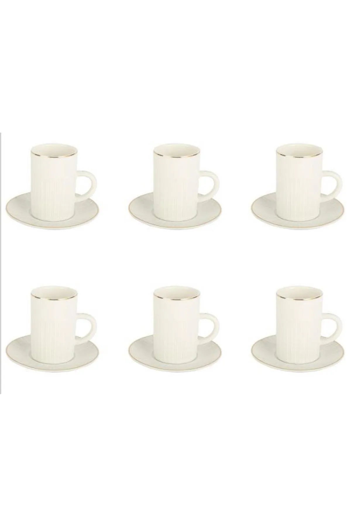 DMSHOME Evdema 6 Lı Double Kahve Fincanı Seti görsel 2
