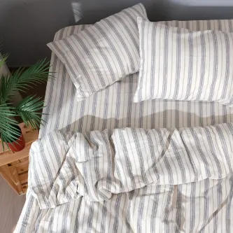 Befera Design Keten Çift Kişilik Yıkamalı Nevresim Takımı