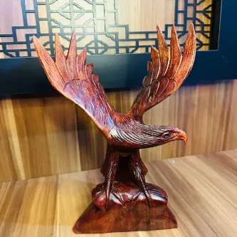 MYK HEDİYE VE SANAT ATÖLYESİ Doğal Ahşap Kartal Heykeli  El Yapımı Şahin Atmaca Yırtıcı Kuş Figürü Dekoratif Hediyelik