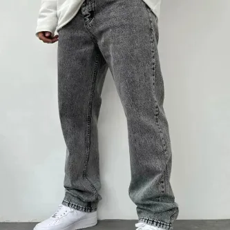 ORAY STORE Gri Asit Yıkama Baggy Pantolon