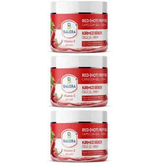 BALERA Selülit Jeli 500ml - Sıkılaştırıcı Etkili Kırmızı Biber Ve Acı Biber Özlü Masaj Jeli 3 Adet