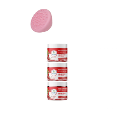 BALERA Selülit Jeli 500ml - Sıkılaştırıcı Acı Biber Özlü Masaj Jeli 3 Adet Selülit Fırça