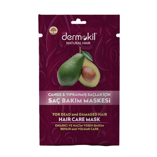 DERMOKIL NATURAL  Vegan Kil, Avokado ve E Vitaminli Saç Maskesi 35 ml