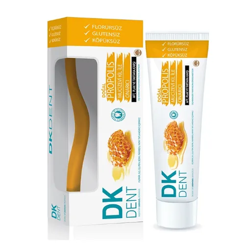 DERMOKİL DKDENT Propolis Florürsüz Diş Macunu 75 ml Diş Fırçası Hediyeli