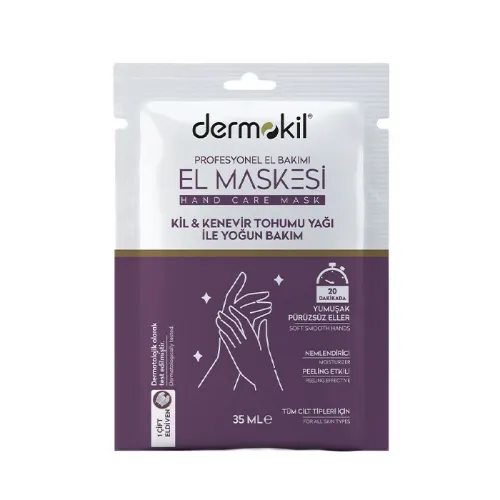 DERMOKIL  Kil ve Kenevir Yağlı Peeling Etkili El Maskesi 35 ml