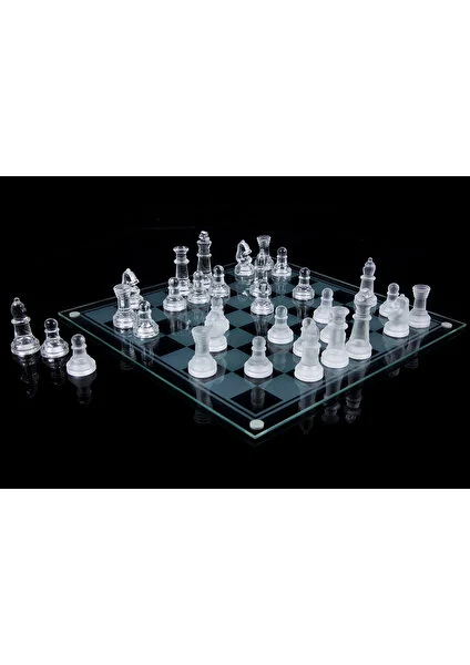 Exporanto Glass Chess Cam Satranç Takımı (35 cm x 35 Cm) görsel 2