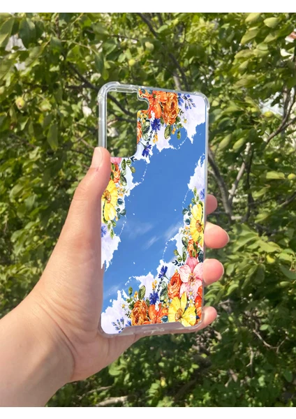 Exporanto Samsung S21 Plus Uyumlu Aynalı Rengarenk Desenli Darbe Kamera Korumalı Silikon Telefon Kılıfı görsel 2