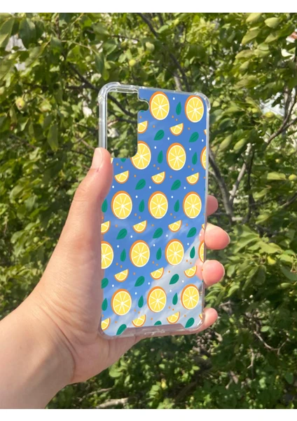 Exporanto Samsung S21 Plus Uyumlu Aynalı Portakal Desenli Darbe Kamera Korumalı Silikon Telefon Kılıfı görsel 2