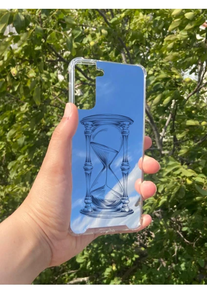 Exporanto Samsung S21 Plus Uyumlu Aynalı Kum Saati Desenli Darbe Kamera Korumalı Silikon Telefon Kılıfı görsel 2