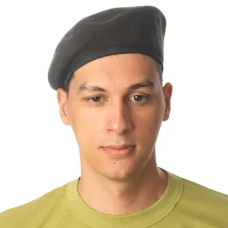 İzmir Askeri Malzeme Kara Kuvvetleri Koyu Yeşil Renkli Dahili Harici Seta Urbam Kaşmir Yan Kaşe Bere