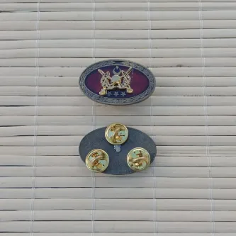 İzmir Askeri Malzeme Kara Kuvvetleri Subay Kıta Hizmet Harici 3 Yıldız Metal Göğüs Brove Karacı Rozeti