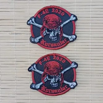 İzmir Askeri Malzeme 2 Adet F-4E 2020 Korsanlar Yazılı Korsan Logolu Nakış işlemeli Arma Peç Patch