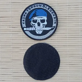 İzmir Askeri Malzeme Kaçma Yorgun Öleceksin Nakış işlemeli Arma Patch Peç