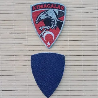 İzmir Askeri Malzeme Atmacalar Yazılı Kartal ve Ayyıldız Bayraklı Logolu Nakış işlemeli Arma Patch Peç