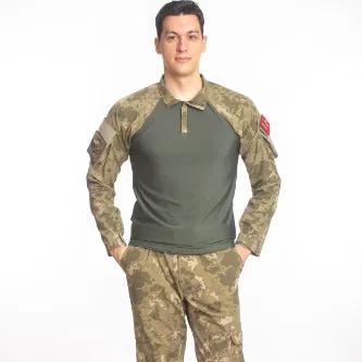 İzmir Askeri Malzeme Kara Kuvvetleri Uzun Kollu Kamuflaj Renkli Combat T-shirt Pantolon Takım