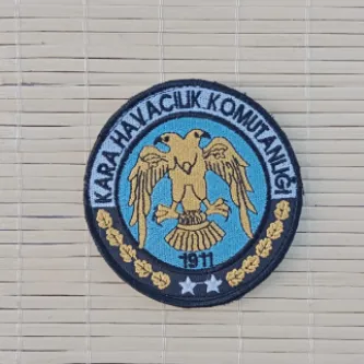 İzmir Askeri Malzeme 2 Adet Kara Havacılık Komutanlığı 1911 Nakış işlemeli Arma Peç Patch